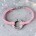 Medical Alert Personalized Engraved Pink Cord Bracelet