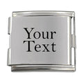 Megalink Engraved Italian Charm, joins 2x 9mm bracelets