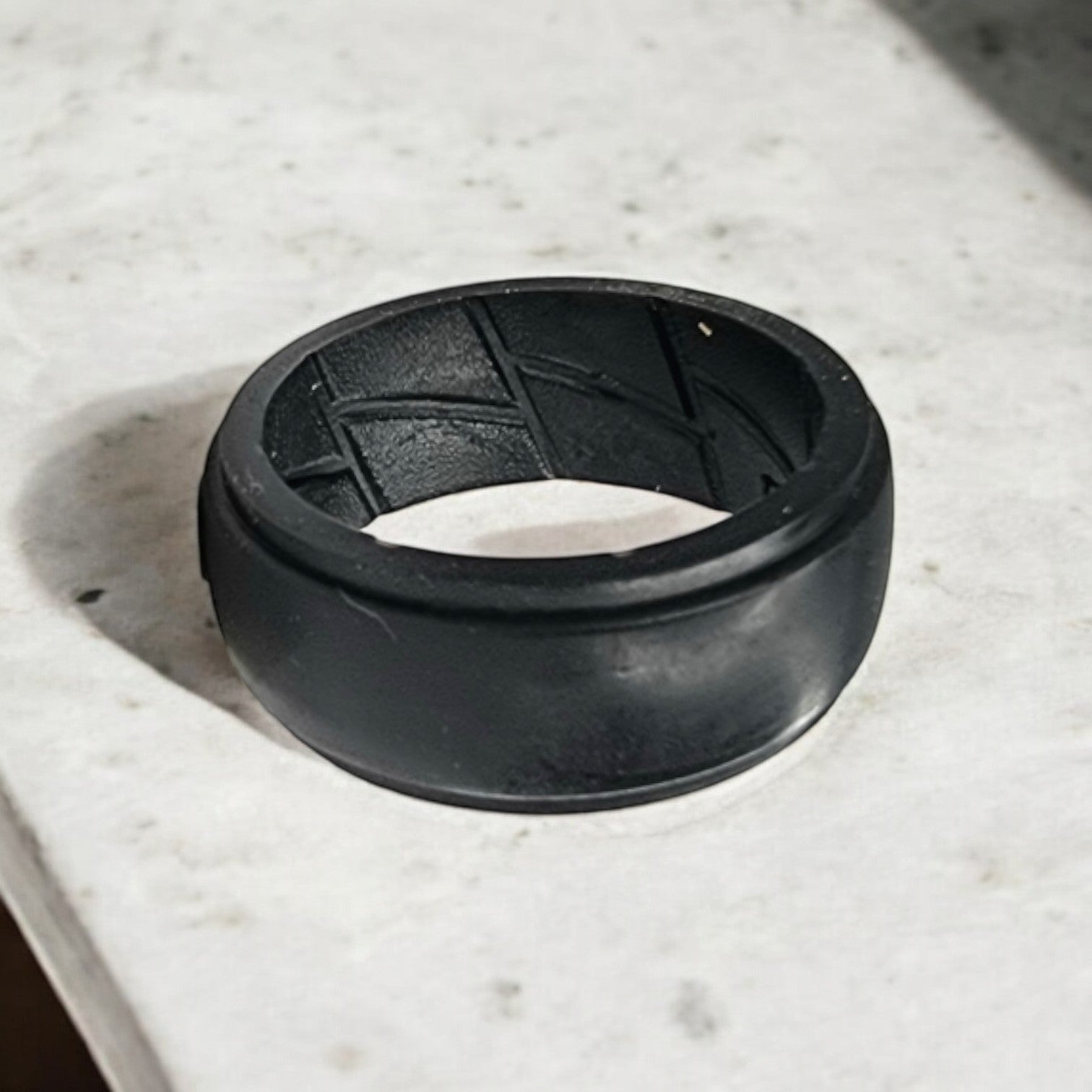 Men's Active Silicone Ring - Black Edged (Click to choose size)