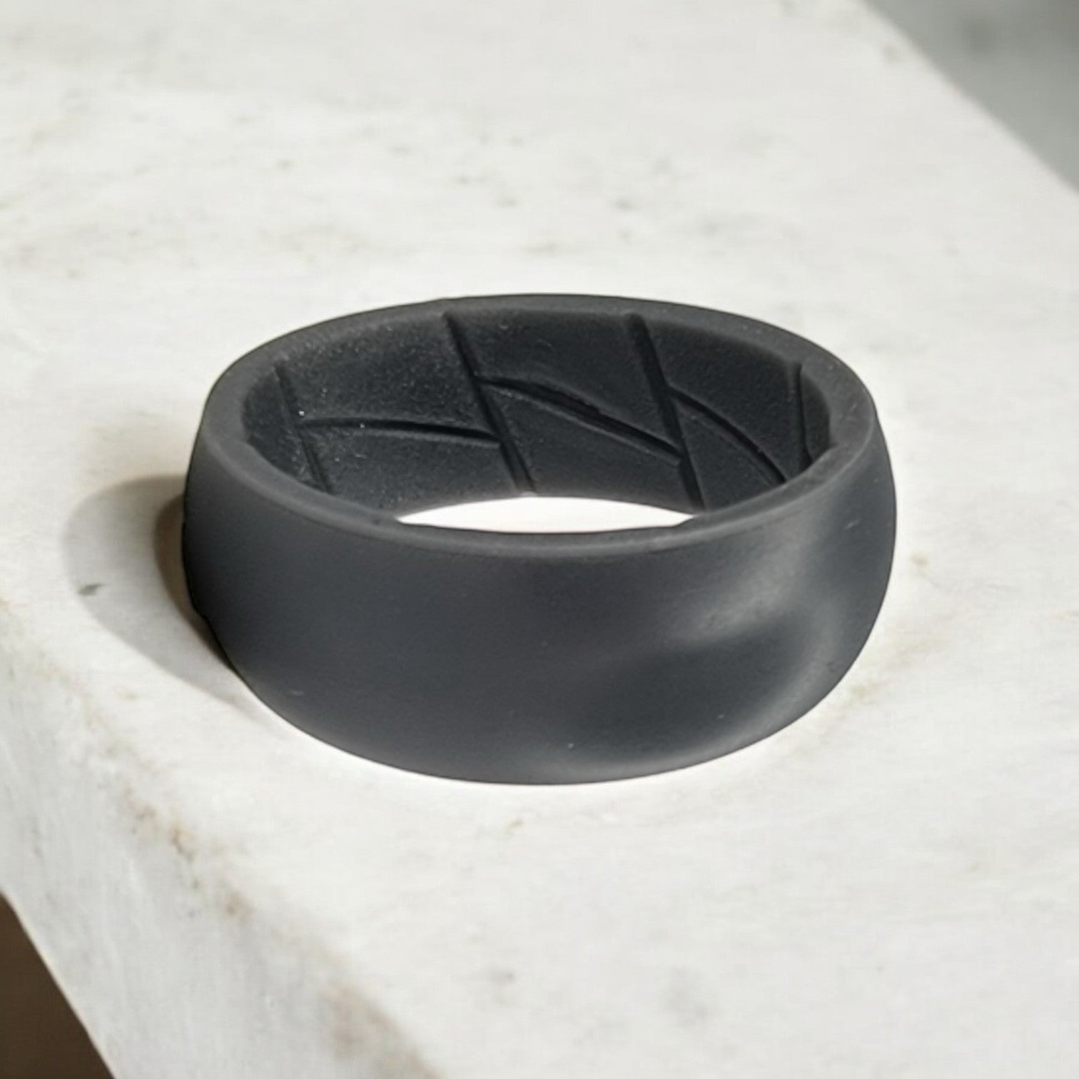 Men's Active Silicone Ring - Dark Grey (Click to choose size)