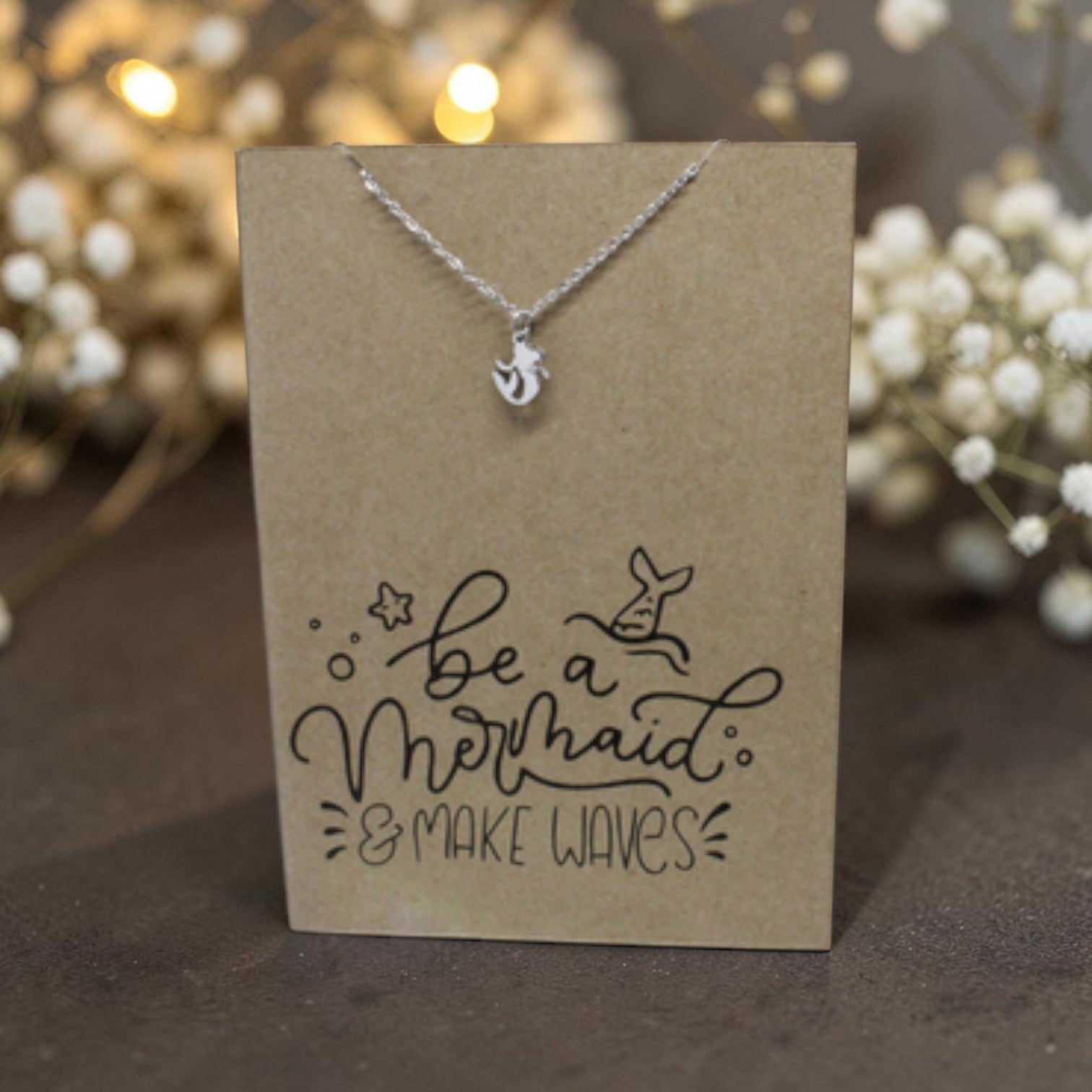 Mermaid Pendant & Chain - Card 156