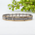 9mm Medical Alert Charm Bracelet Matte & Gold