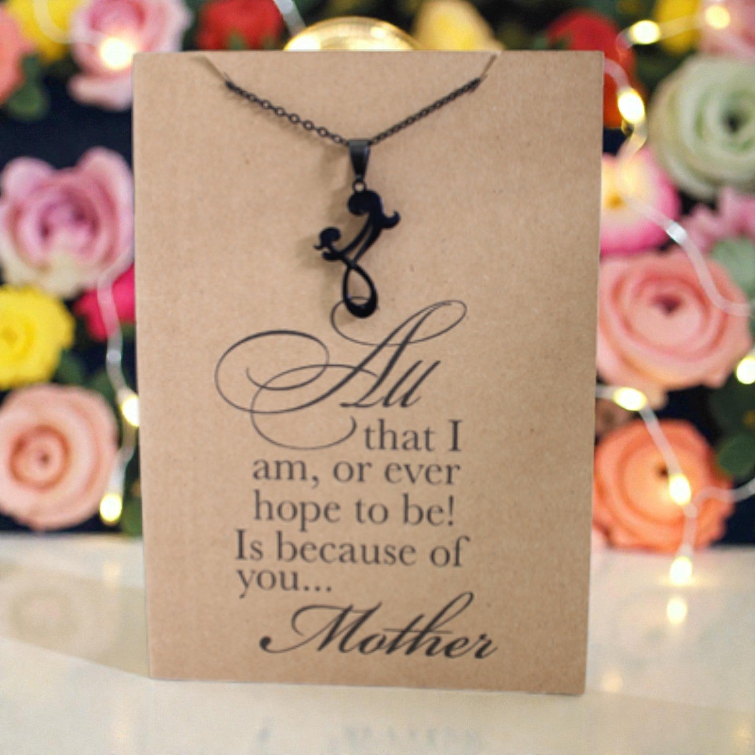 Mom & Child Pendant & Chain - Card 296
