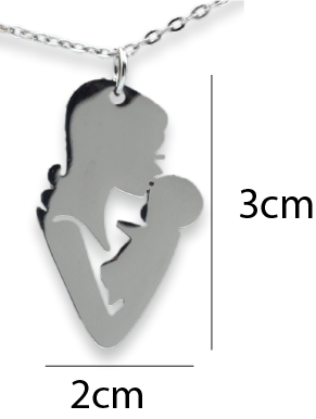 Mother Child Pendant & Chain - Card 504