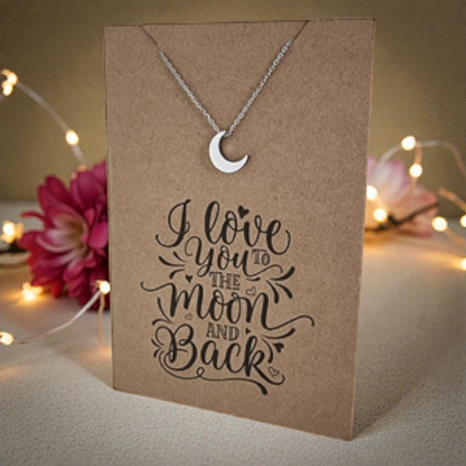 Moon Pendant & Chain - Card 379