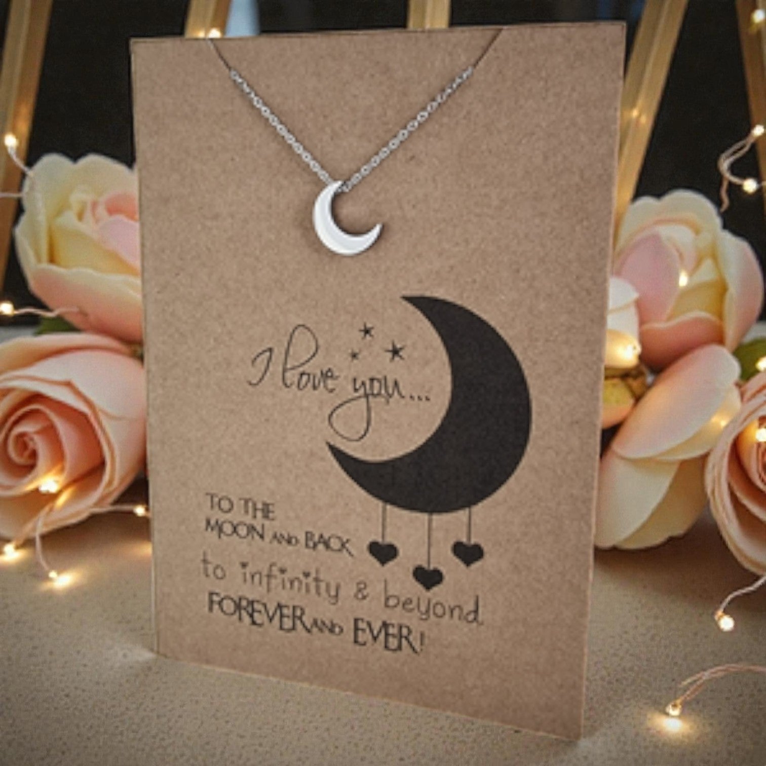 Moon Pendant & Chain - Card 380