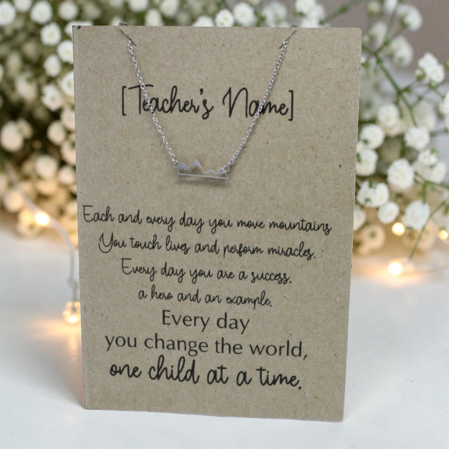 Mountain Pendant & Chain - Card 62