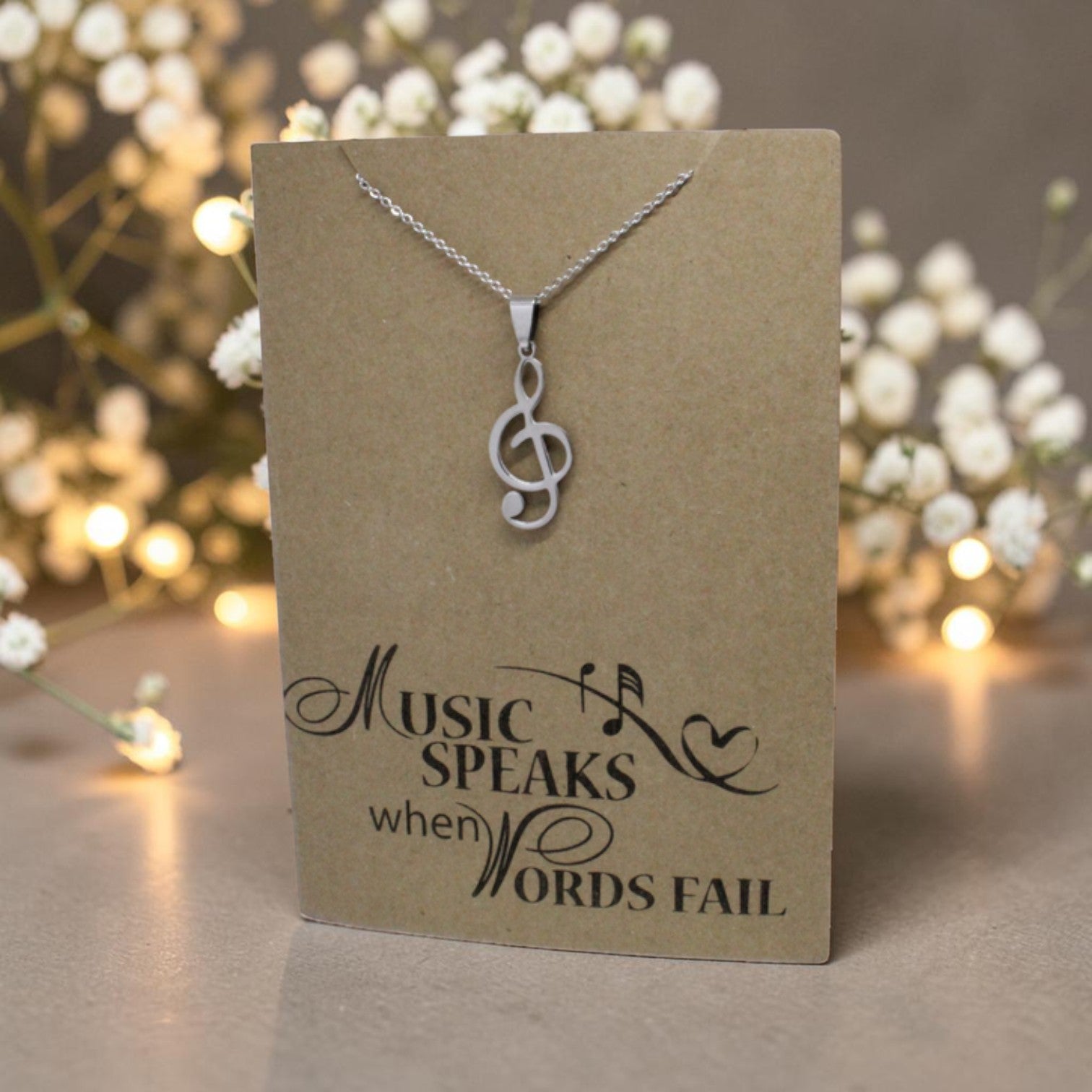 Music Note Pendant & Chain - Card 169