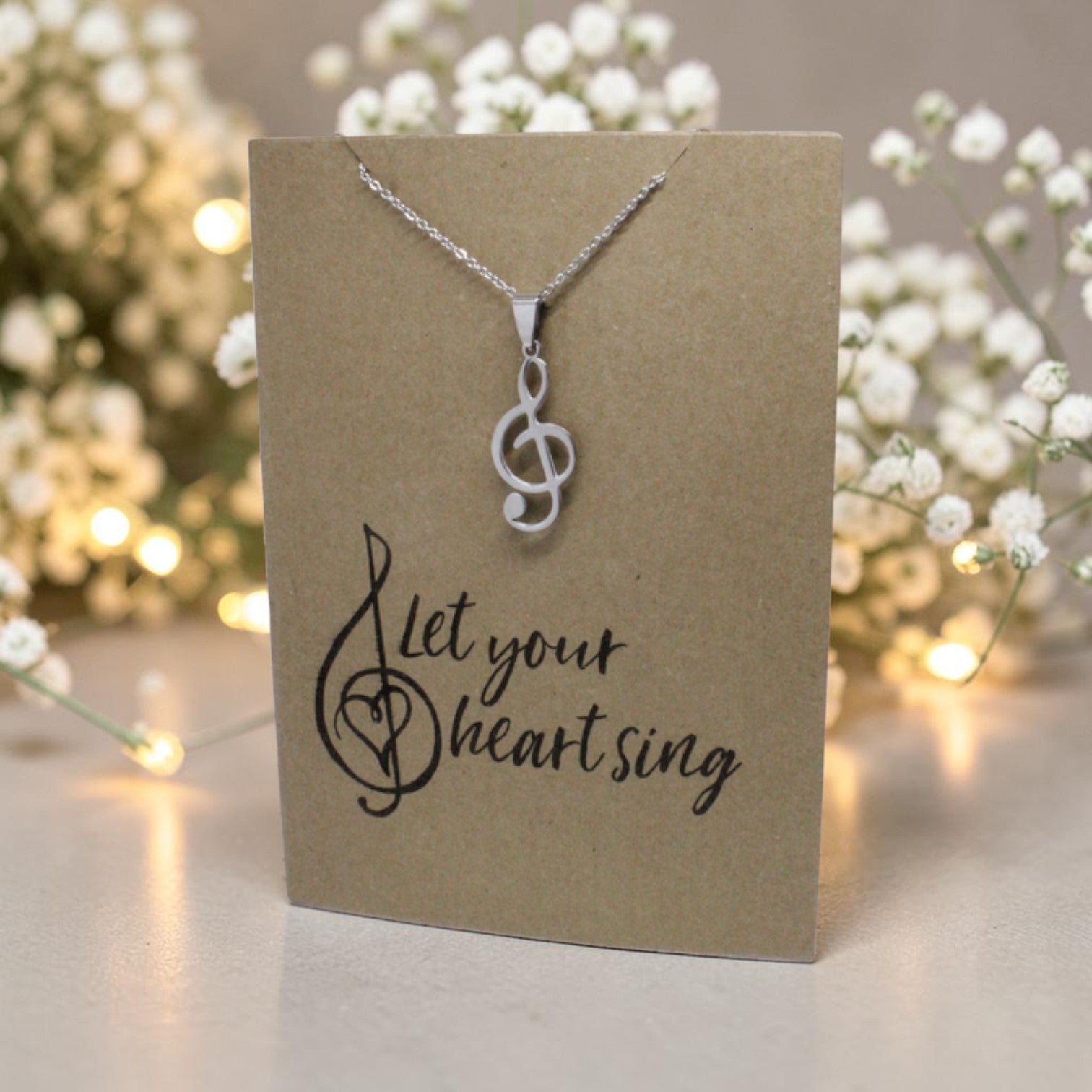 Music Note Pendant & Chain - Card 170