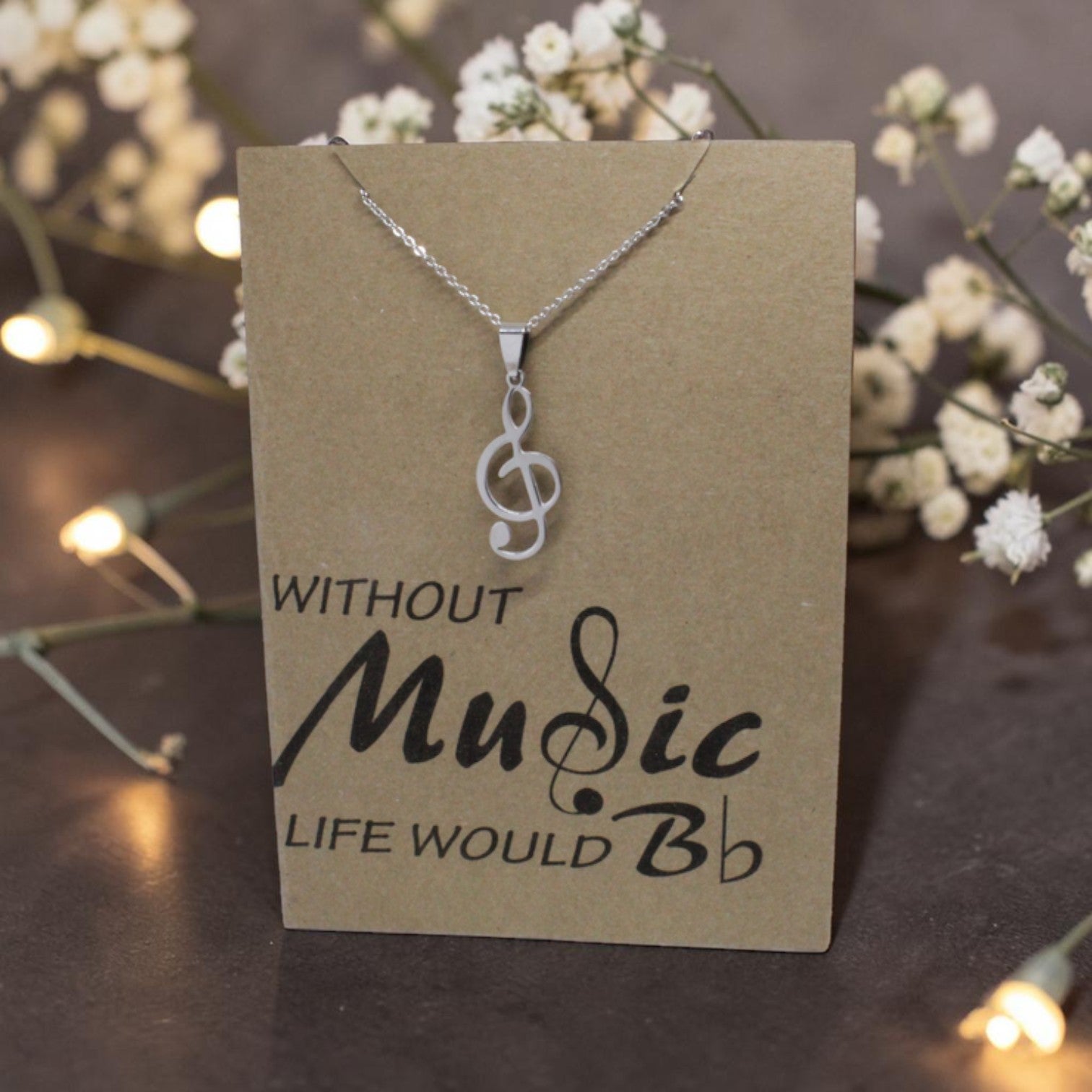 Music Note Pendant & Chain - Card 171