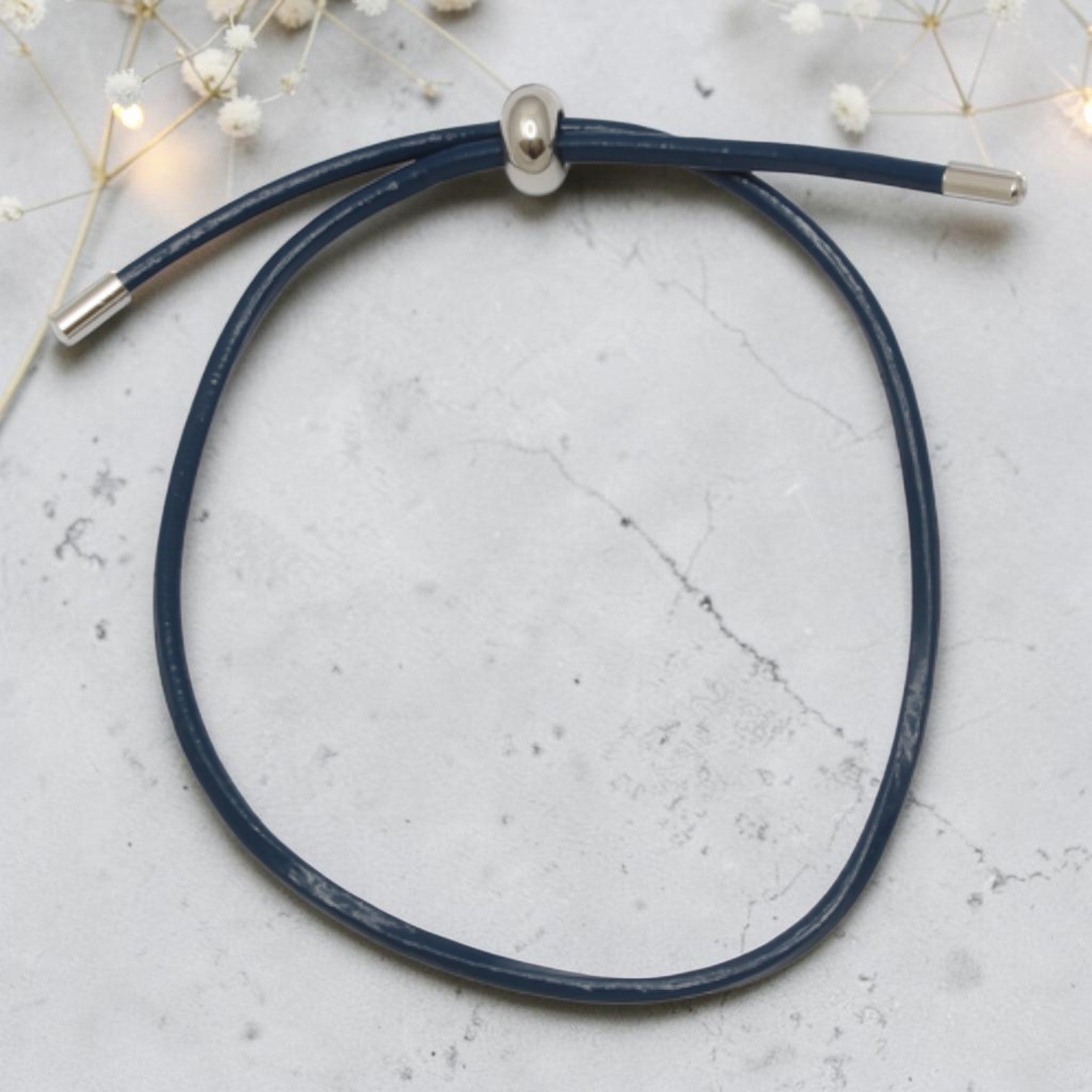 Navy Adjustable Cord Bracelet (Fits Mini Charms)