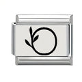 9mm Laser Italian Charm - Letter O