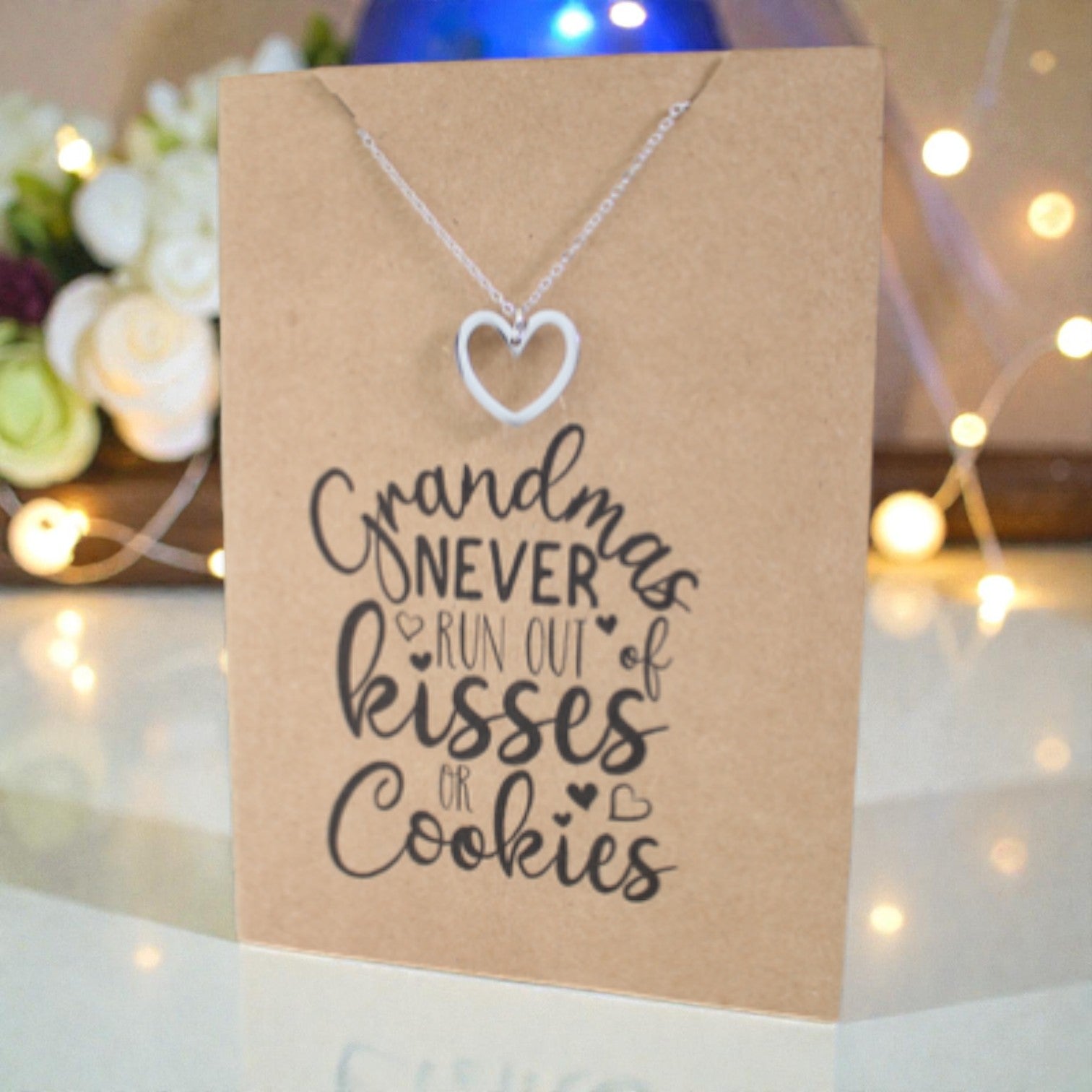 Open Heart Pendant & Chain - Card 331