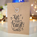 Open Heart Pendant & Chain - Card 332