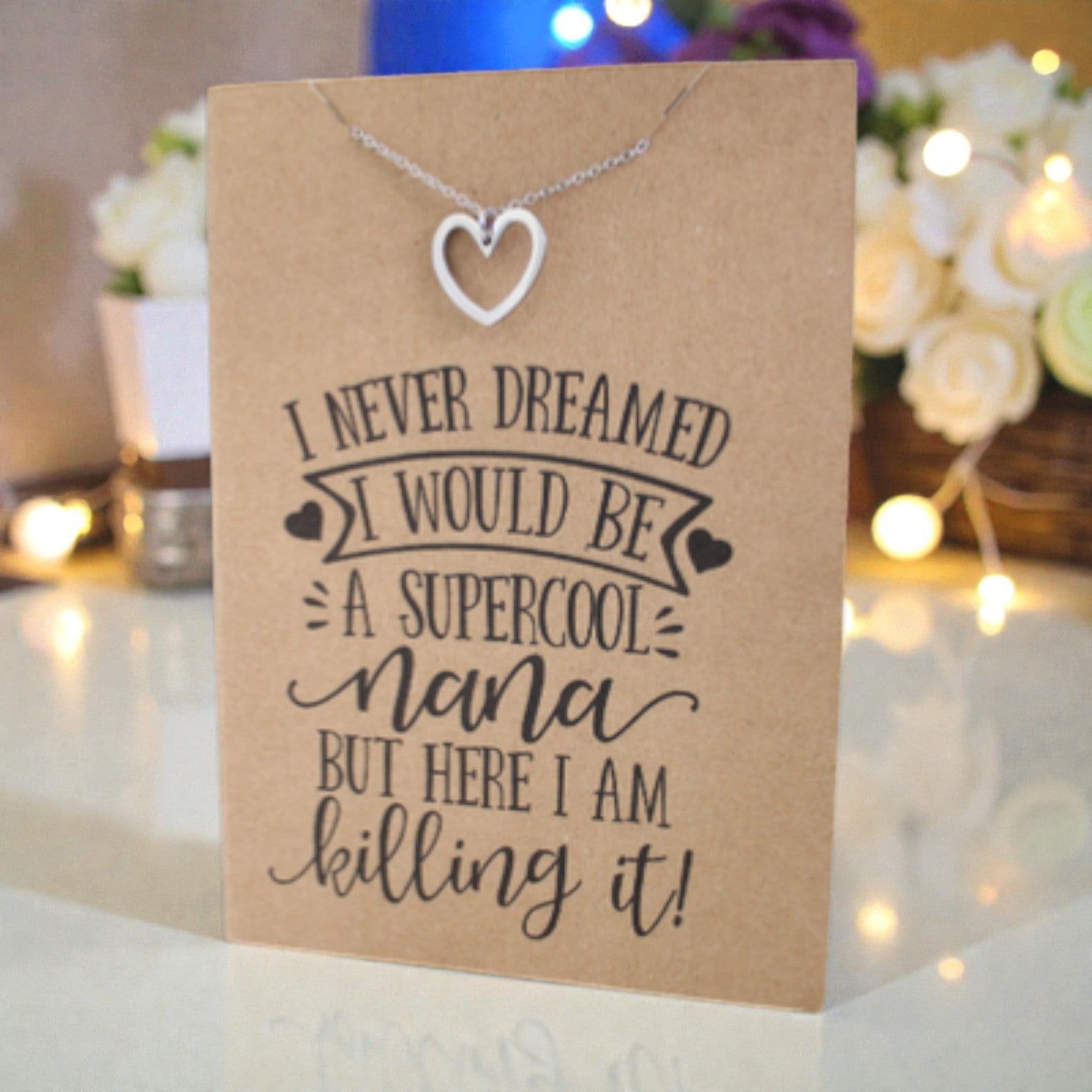 Open Heart Pendant & Chain - Card 335