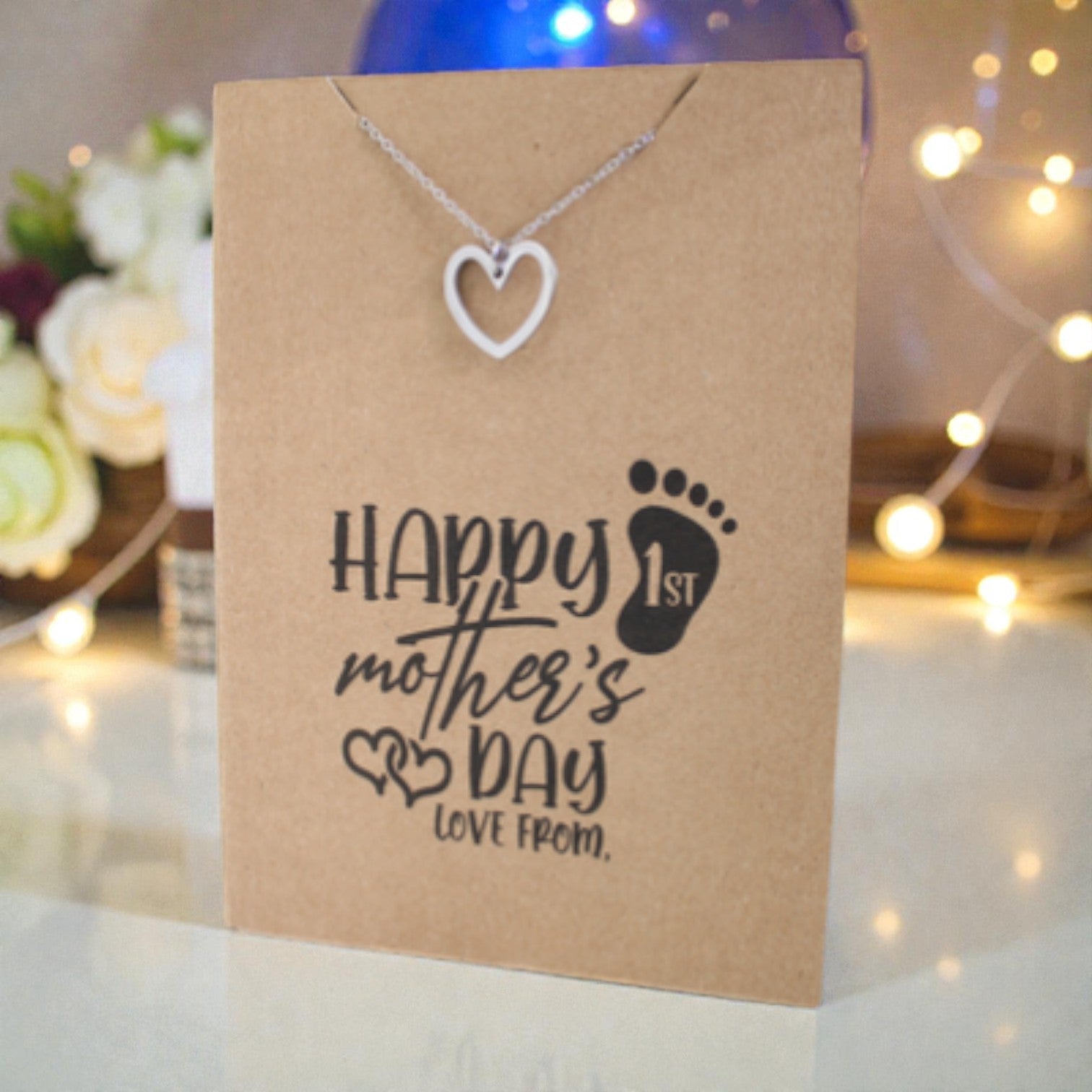 Open Heart Pendant & Chain - Card 336