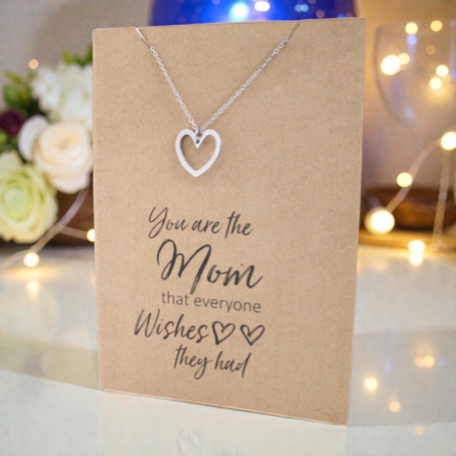 Open Heart Pendant & Chain - Card 337
