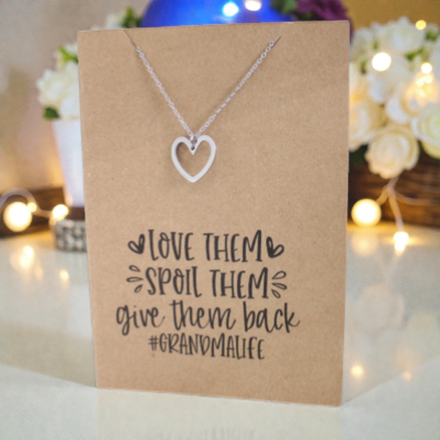 Open Heart Pendant & Chain - Card 339