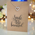 Open Heart Pendant & Chain - Card 341