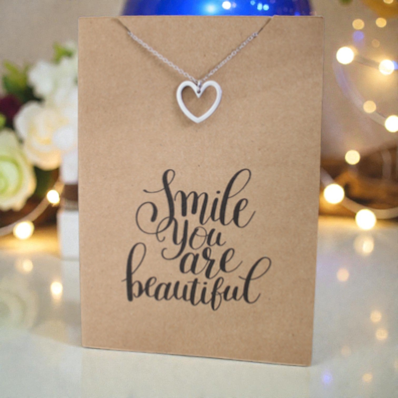 Open Heart Pendant & Chain - Card 341