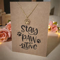 Paw Heart Pendant & Chain - Card 377