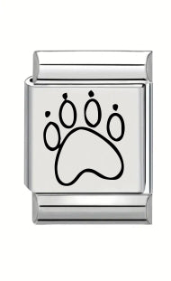 13mm Laser Engraved Charm - Paw