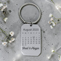 Personalized Engraved Date Keyring
