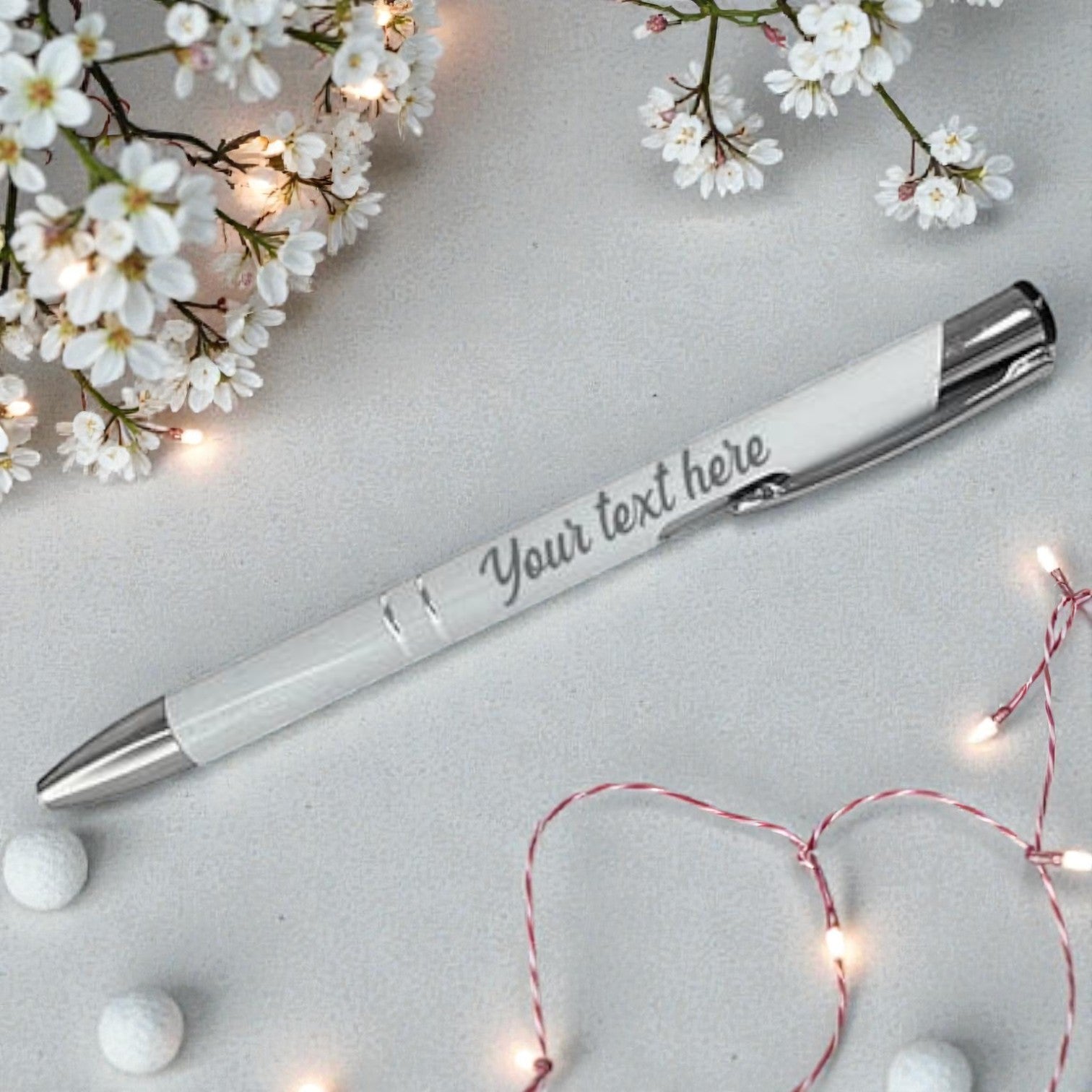 Personalized Engraved Pen - White*
