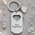 Personalized Heart Keyring