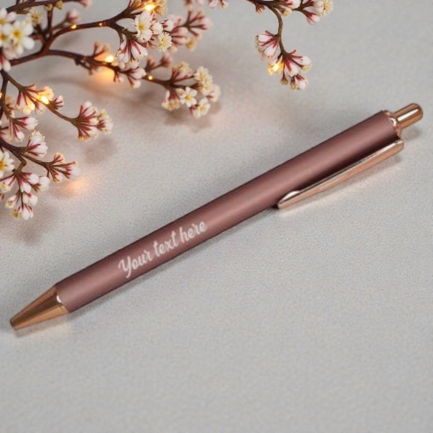 Personalized Powder Coated Pen - Rose Pink*