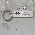 Personalized Puzzle Keyring & Necklace Set