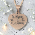 Personalized Rose Gold Plated Heart Pendant and Chain