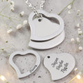 Personalized Stainless steel Floating heart Pendant and Chain