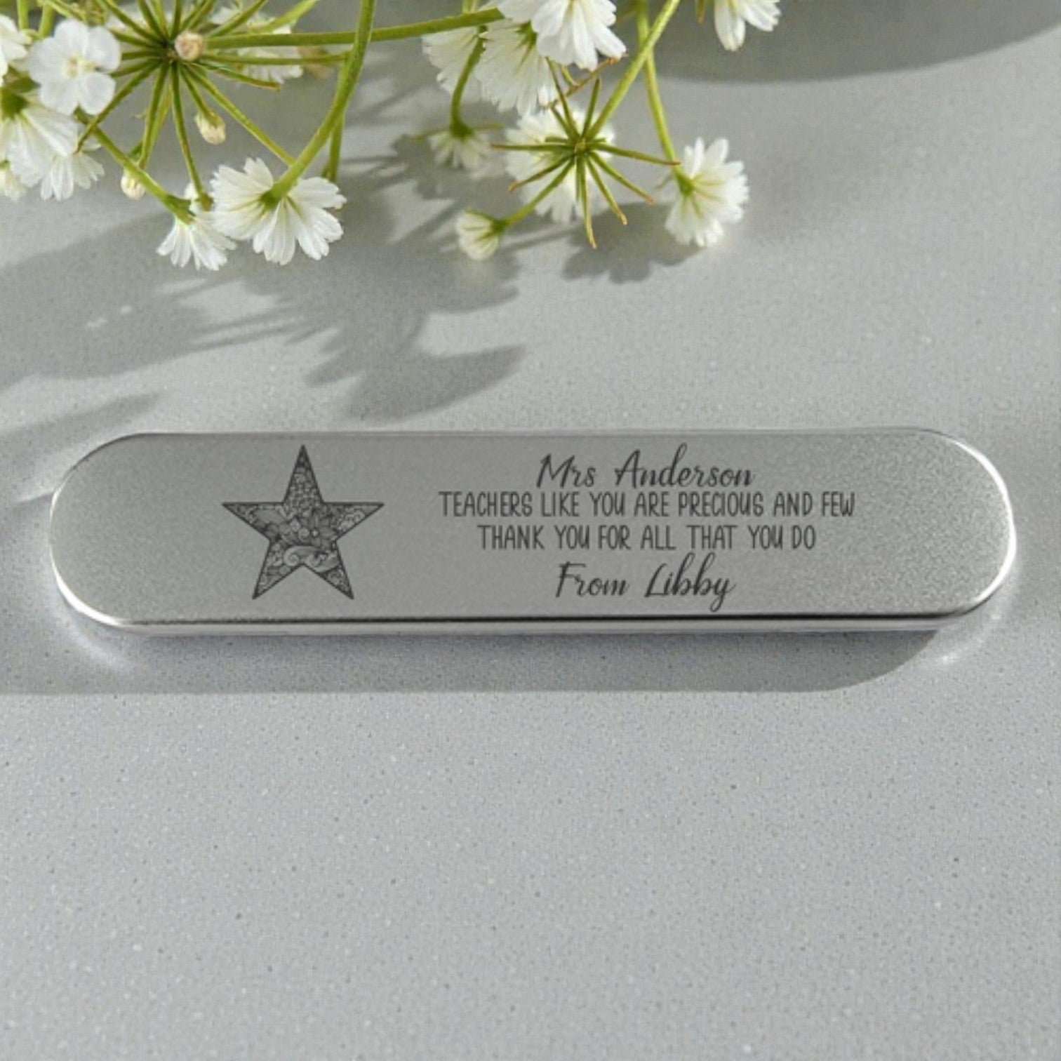 Personalized Teacher Gift Tin for Pens