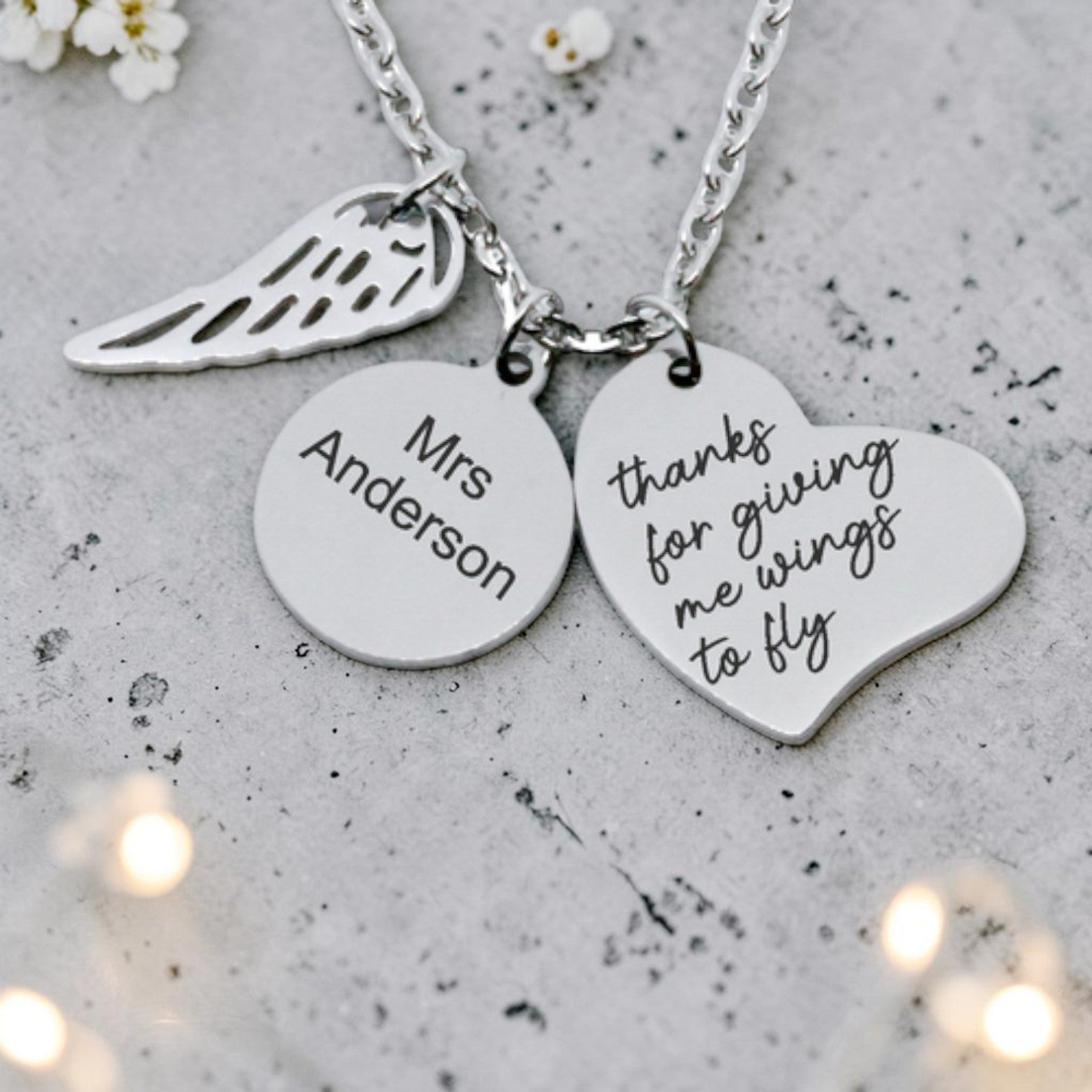 Personalized Teacher Pendant