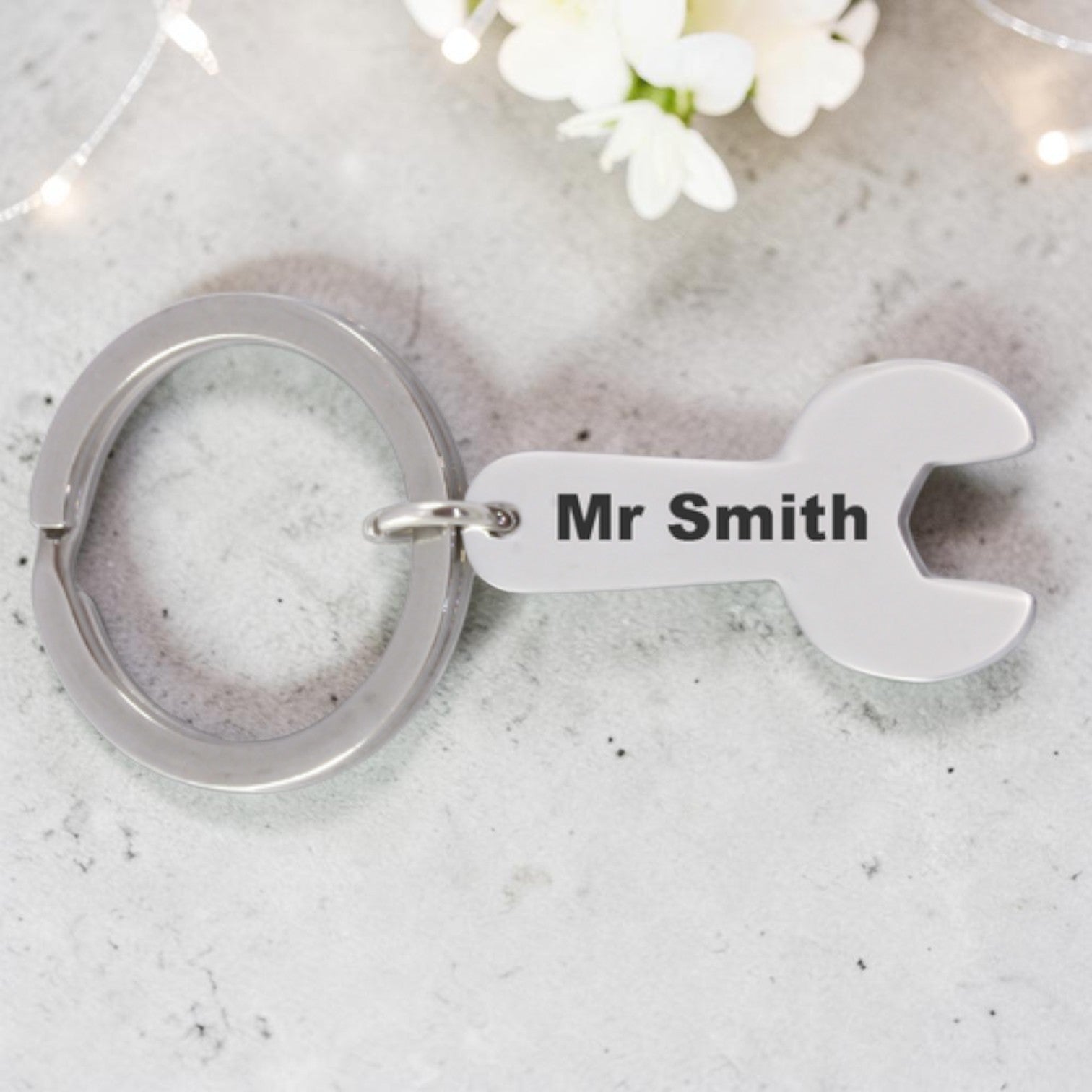 Personalized Teacher Spanner Keyring