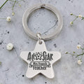 Personalized Teacher Star Keyring
