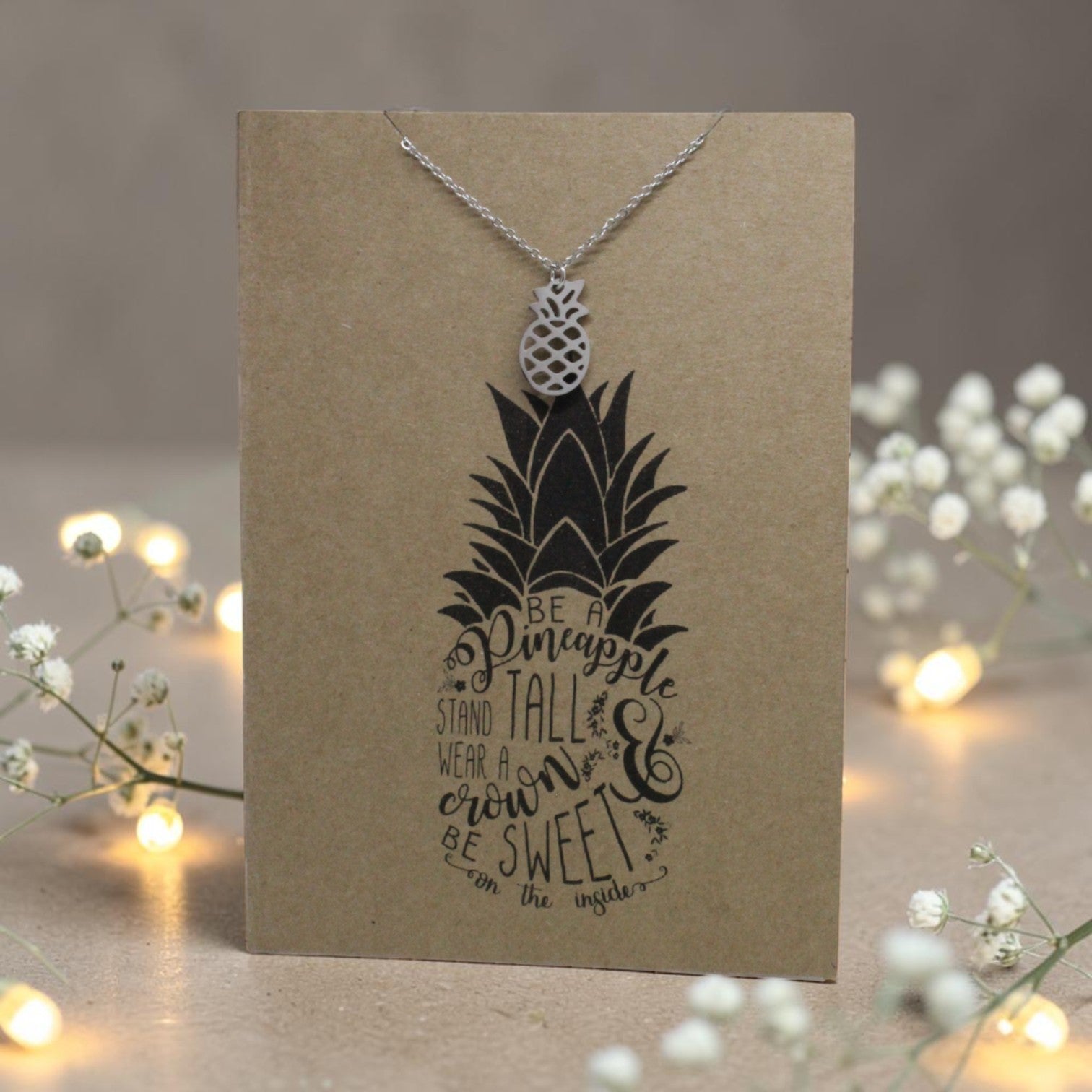 Pineapple Pendant & Chain - Card 42