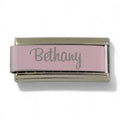9mm Pink Engraved Personalized Superlink Italian charm (Discontinued)