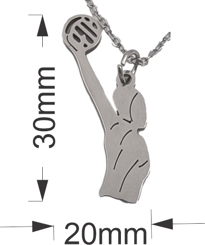Waterpolo Pendant and Chain - Card 547