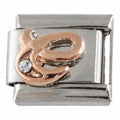 9mm Rose Gold Plated Letter C Charm