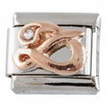 9mm Rose Gold Plated Letter D Charm