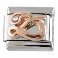 9mm Rose Gold Plated Letter D Charm