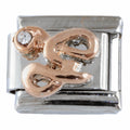 9mm Rose Gold Plated Letter G Charm