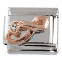 9mm Rose Gold Plated Letter I Charm