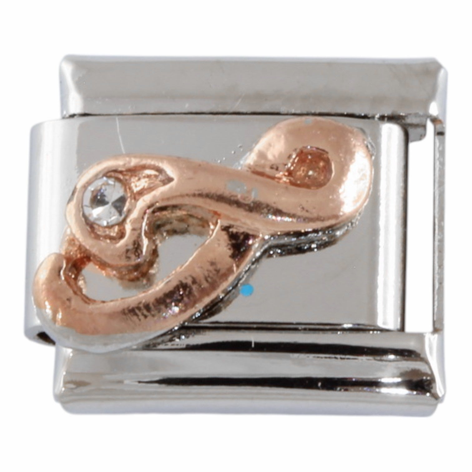 9mm Rose Gold Plated Letter I Charm