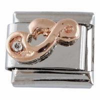 9mm Rose Gold Plated Letter J Charm