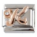 9mm Rose Gold Plated Letter K Charm