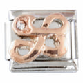 9mm Rose Gold Plated Letter L Charm
