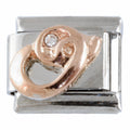 9mm Rose Gold Plated Letter O Charm